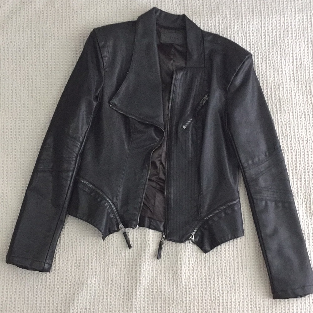 Blank NYC moto faux leather jacket